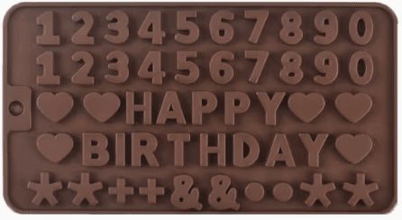 Silicone Chocolate Mould | Happy Birthday - Cupcake Sweeties