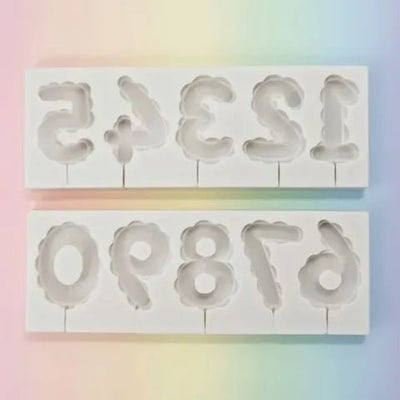 Silicone Mould | Foil Balloon Numbers - Cupcake Sweeties