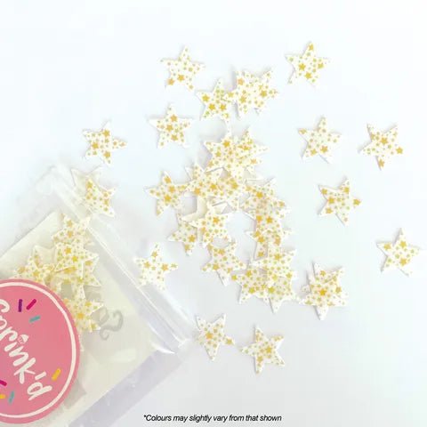 Sprink'd Gold Stars Wafer Sprinkles - Cupcake Sweeties