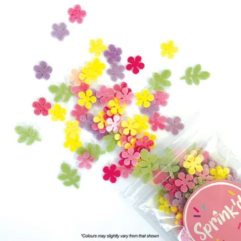 Sprink'd Mini Daisy flower Wafer Sprinkles - Cupcake Sweeties