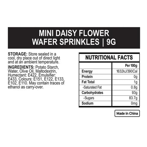 Sprink'd Mini Daisy flower Wafer Sprinkles - Cupcake Sweeties