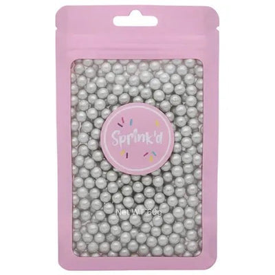 Sprink'd | Silver Sugar Balls | 4mm | 60g - Cupcake Sweeties