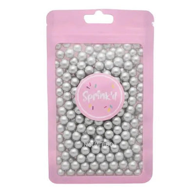 Sprink'd | Silver Sugar Balls | 8mm | 60g - Cupcake Sweeties