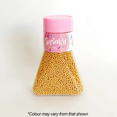 Sprink'd Sugar Balls Gold 2mm - Cupcake Sweeties