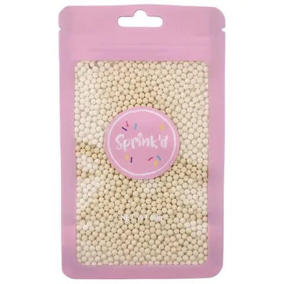 Sprink'd | Sugar Balls | Ivory | 2mm | 60g - Cupcake Sweeties