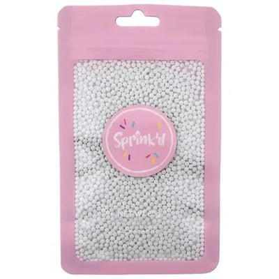 Sprink'd | White Sugar Balls | 2mm | 60g - Cupcake Sweeties