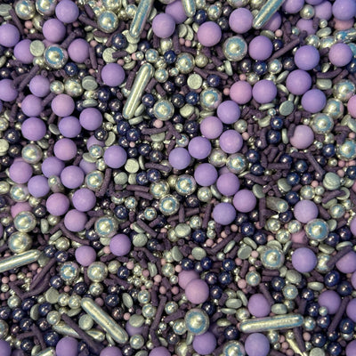 Sprinkle Medley - Purple Pazzazz (Purple & Silver) - 100gm - Cupcake Sweeties