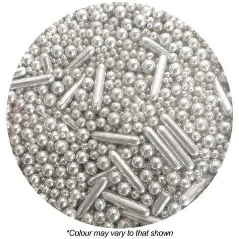 Slivergradient Sprinkle Sprinkle Medley | Silver Metallic Mix | 60g | Sprink'd — Cupcake Sweeties