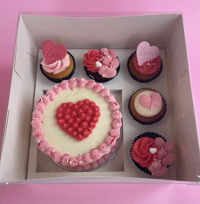 💘Valentines Day Bento Cake & Cupakes - Cupcake Sweeties