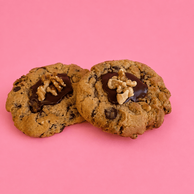 Walnut Dark Chocolate New York Style Cookies 🍪 - Cupcake Sweeties