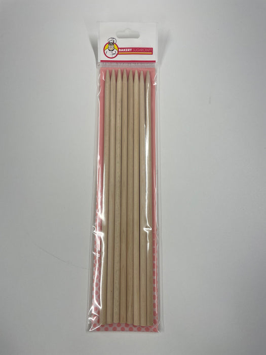 Wood dowels 25cm long - 8 Pack - Cupcake Sweeties