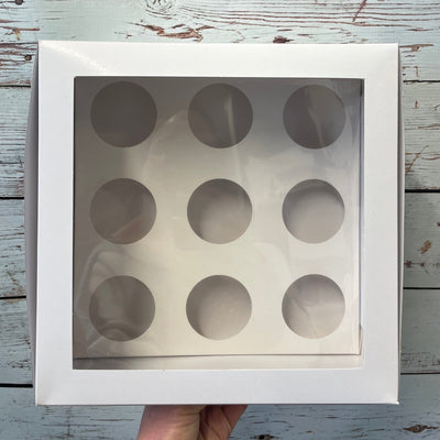 10 inch White Window Cake Box (with optional insert) - Cupcake Sweeties