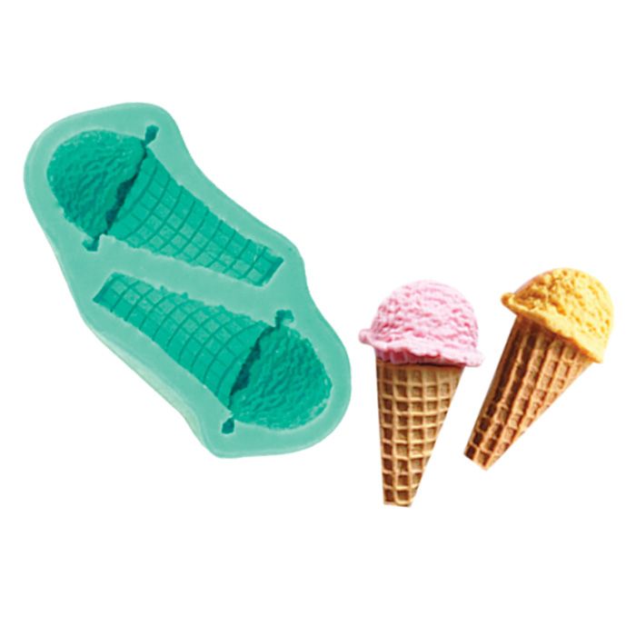 2 x Ice Cream Cone - Silicone Mould - Cupcake Sweeties