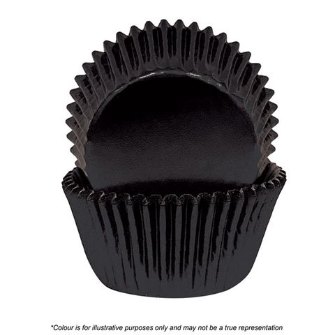 408 Cupcake Papers - Black Foil (72) - Cupcake Sweeties