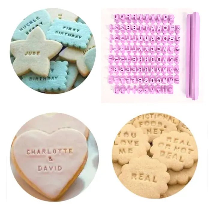Alphabet and Number Embosser Cookie Press Stamp - Cupcake Sweeties