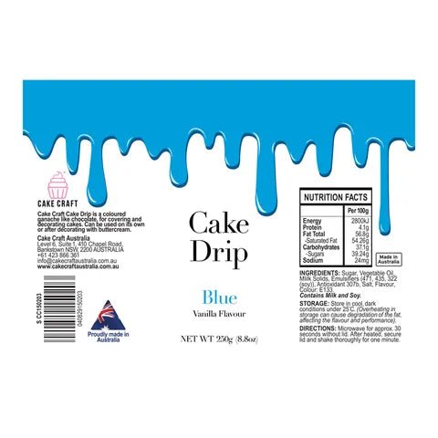 Cake Craft Cake Drip - Sky Blue 250g - Cupcake Sweeties