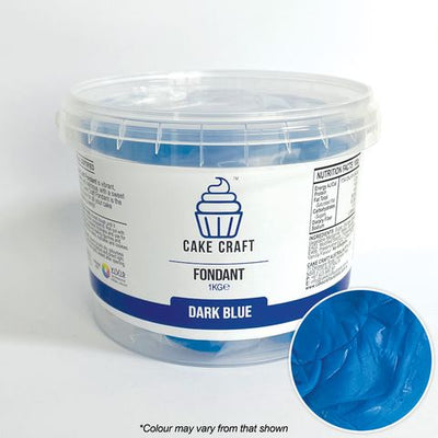 Cake Craft Fondant Dark Blue - 1kg - Cupcake Sweeties