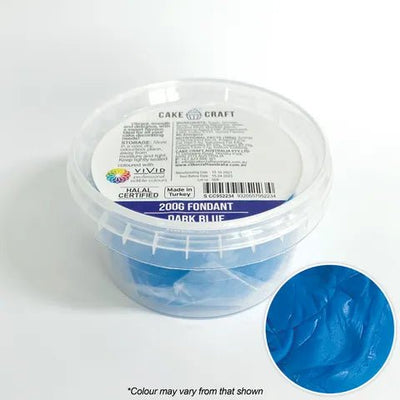 Cake Craft Fondant Dark Blue - 200gm - Cupcake Sweeties