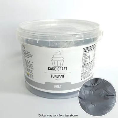 Cake Craft Fondant Grey 1kg - Cupcake Sweeties