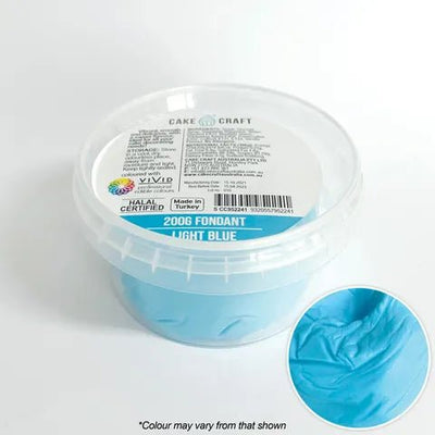 Cake Craft Fondant Light Blue - 200gm - Cupcake Sweeties