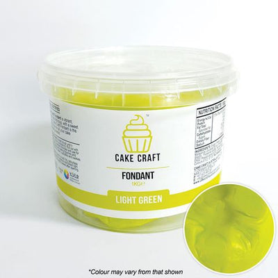Cake Craft Fondant Light Green - 1kg - Cupcake Sweeties