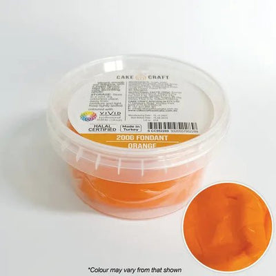Cake Craft Fondant Orange - 200gm - Cupcake Sweeties