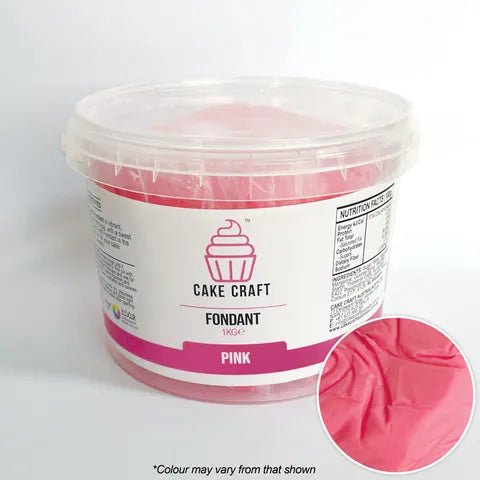 Cake Craft Fondant Pink 1kg - Cupcake Sweeties
