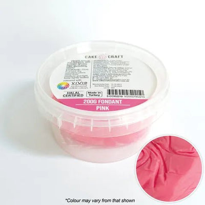 Cake Craft Fondant Pink - 200gm - Cupcake Sweeties