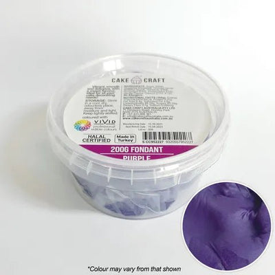 Cake Craft Fondant Purple - 200gm - Cupcake Sweeties