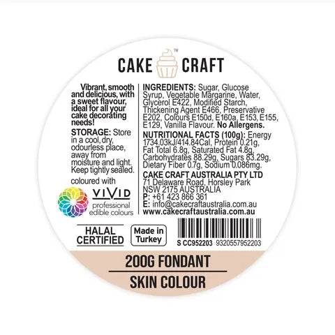 Cake Craft Fondant Skin - 200gm - Cupcake Sweeties
