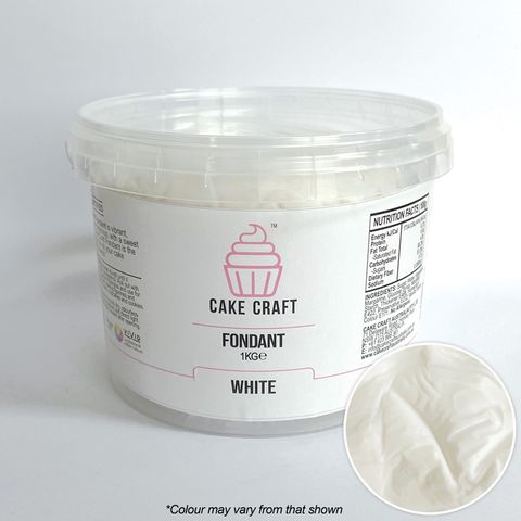 Cake Craft Fondant White 1kg - Cupcake Sweeties