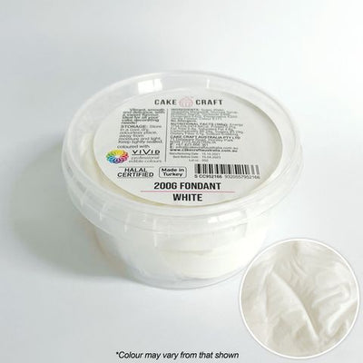 Cake Craft Fondant White - 200gm - Cupcake Sweeties