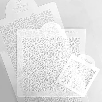 Cake Stencils - 3 Pieces - Flower Power - Cupcake Sweeties