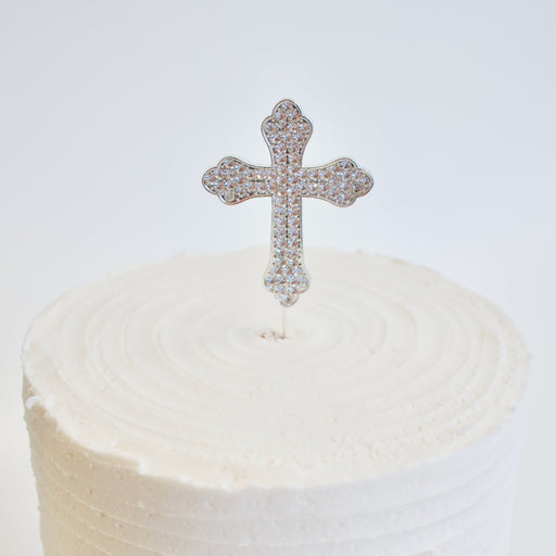 Cake Topper - Cross (Diamante) - Cupcake Sweeties