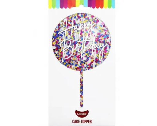 Cake Topper - Happy Birthday (Rainbow) - Cupcake Sweeties