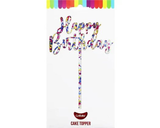 Cake Topper - Happy Birthday (Rainbow Classic) - Cupcake Sweeties