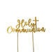 Cake Topper - 'Holy Communion' (Gold Plated) - Cupcake Sweeties