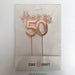 Cake Topper - Rose Gold Metal Cake Topper Happy 50th (fifty) - Cupcake Sweeties