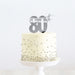 Cake Topper - Silver Metal Cake Topper 80th - Cupcake Sweeties