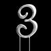 Cake Toppers - Silver Number 8 - Cupcake Sweeties