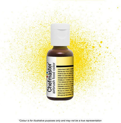 Chefmaster Airbrush Colour - Canary Yellow - 18gm - Cupcake Sweeties