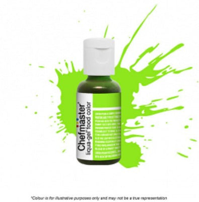 Chefmaster Liqua-Gel - Neon Bright Green - 20gm - Cupcake Sweeties