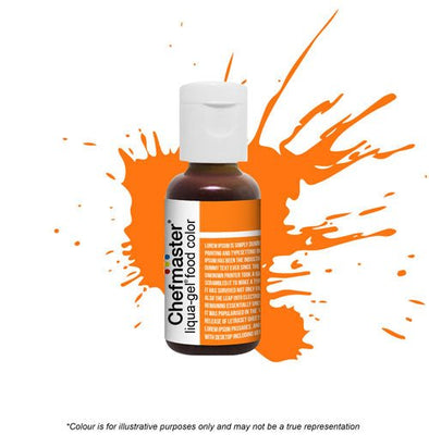 Chefmaster Liqua-Gel - Sunset Orange - 20gm - Cupcake Sweeties