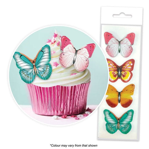 Edible Wafer Toppers - Butterflies Mixed (pack of 16) - Cupcake Sweeties