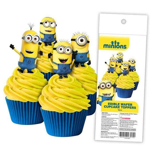 Edible Wafer Toppers - Minions (Pack of 16) - Cupcake Sweeties