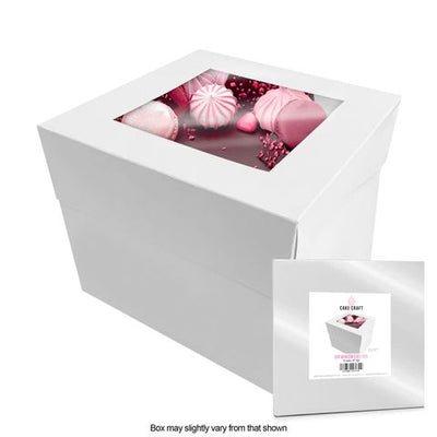 Extra Tall Window Cake Box - 10 x 10 x 10 inch Cake Craft - Cupcake Sweeties