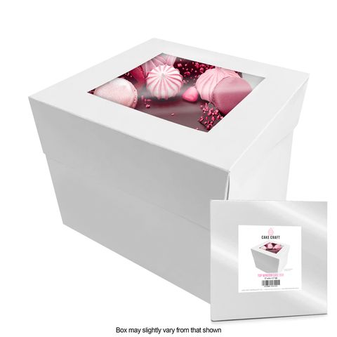 Extra Tall Window Cake Box - 12 x 12 x 12 inch Cake Craft - Cupcake Sweeties
