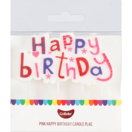 GoBake Candle - Happy Birthday - Pink - Cupcake Sweeties