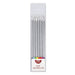 GoBake Candles - Silver - 12cm (pack of 12) - Cupcake Sweeties