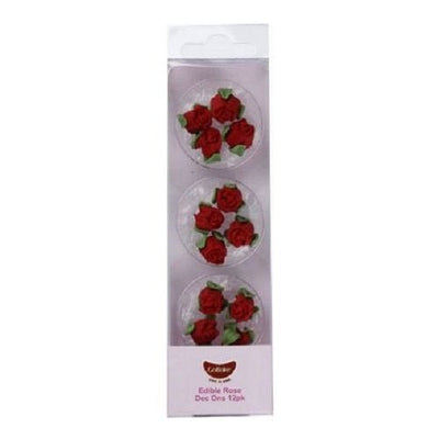 GoBake Dec Ons - Roses - Red (12) - Cupcake Sweeties
